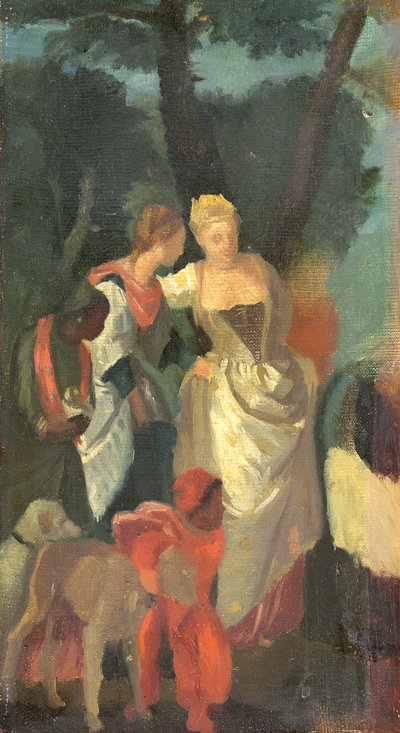 Nalezení Mojžíše podle obrazu Veroneseho koncem 60. let 19. století od Edgar Degas