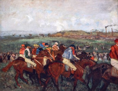 Závod gentlemanů, před startem od Edgar Degas