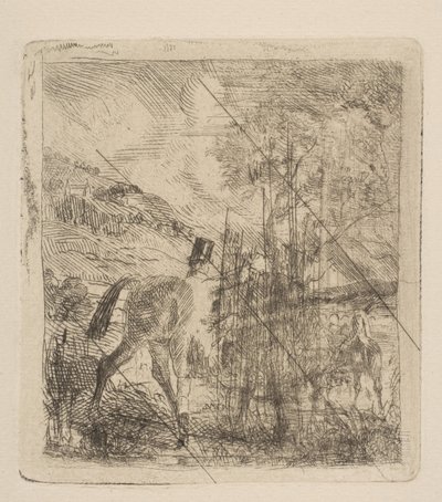 Sportovec nasedající na koně, 1856. od Edgar Degas