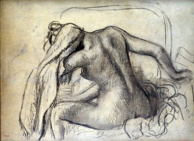 Kresba toalety od Edgara Degase (1834-1917) Paříž 19. století, muzeum Louvre od Edgar Degas
