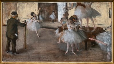 Taneční lekce. Kolem 1876. Pastel na papíře nalepeném na kartonu. od Edgar Degas