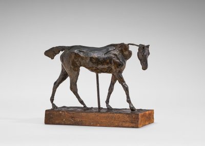 Chůze plnokrevného koně, část krku chybí, počátek 70. let 19. století. od Edgar Degas