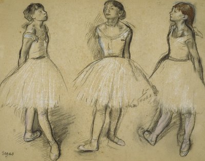 Tři studie tanečníka ve čtvrté pozici, 1879-80 od Edgar Degas