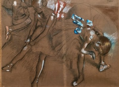 Tři tanečníci. Kolem 1880. Uhel a pastel na papíře od Edgar Degas
