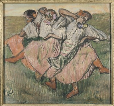 Trois danseuses russes - Tři ruští tanečníci, Degas, Edgar (1834-1917). Pastel na papíře, konec 90. let 19. století. Rozměr: 62 x 67 cm. Národní muzeum Stockholm od Edgar Degas