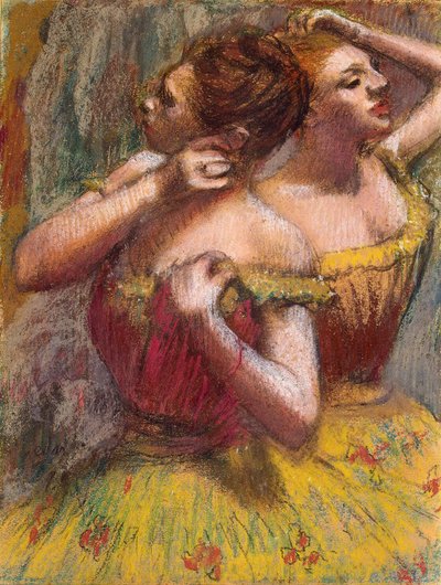 Dva tanečníci (pastel na papíře) od Edgar Degas