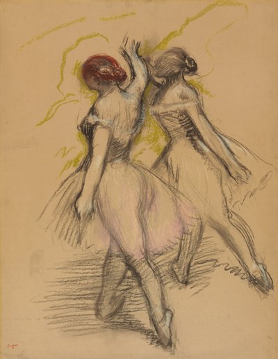 Dva tanečníci; Dvě tančící dívky, kolem roku 1889 od Edgar Degas