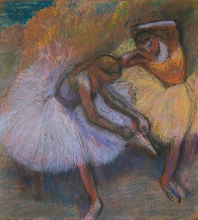 Dvě tanečnice, asi 1898 (pastel na papíře) od Edgar Degas
