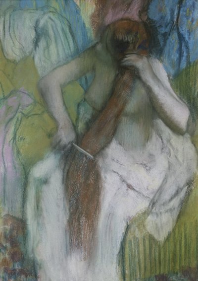 Žena si česá vlasy od Edgar Degas