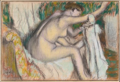 Žena sušící si paži od Edgar Degas