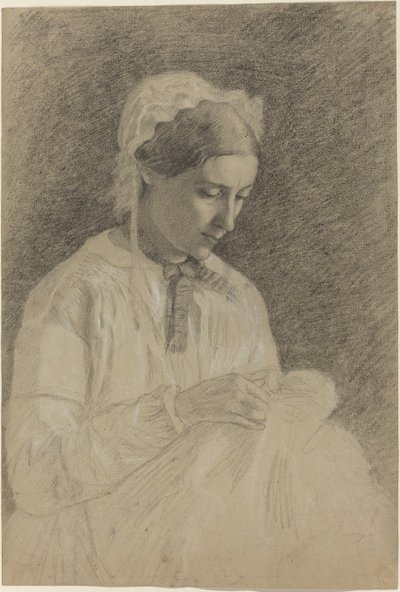 Dámské vyšívání, 18551860. od Edgar Degas