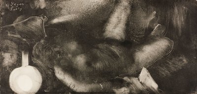 Žena ležící na posteli od Edgar Degas