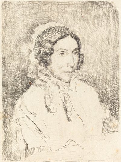 Žena v nařasené čepici Dame agee, 18591860. od Edgar Degas