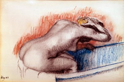 Žena mytí ve vaně Pastel od Edgara Degase (1834-1917) 1892 Sun. 0,31x0,47 m Paříž, musee d