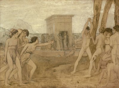 Mladé sparťanské dívky vyzývají chlapce od Edgar Degas