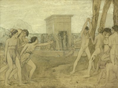 Young Spartan Girls Challenging Boys, c.1860 od Edgar Degas