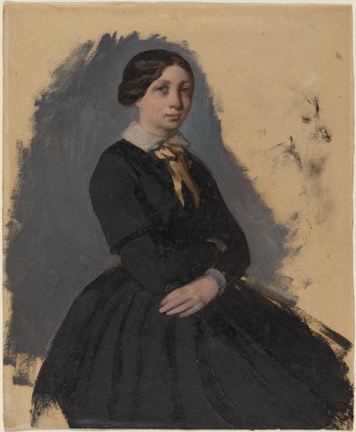 Mladá žena v černém, 18611865. od Edgar Degas