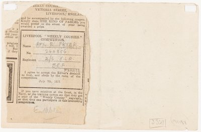 Podání redaktorovi soutěže v novinách, 1917 od Edgar Fryer