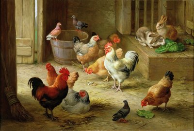 Scéna na farmě od Edgar Hunt
