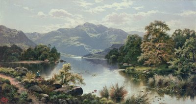 Jezerní scéna v severním Walesu od Edgar Longstaffe