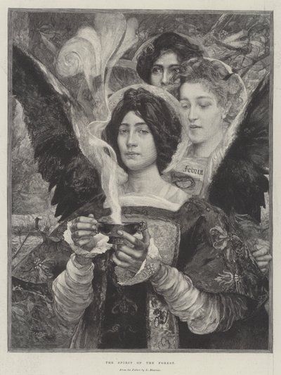 Duch lesa (rytina) od Edgar Maxence