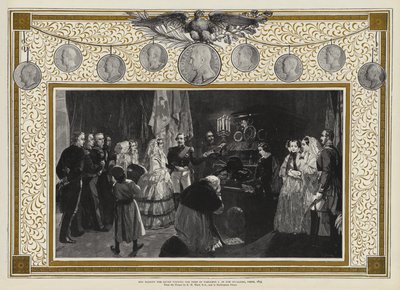 Její Veličenstvo královna navštívila hrobku Napoleona I. v Invalidovně, Paříž, 1855 od Edgar Melville Ward