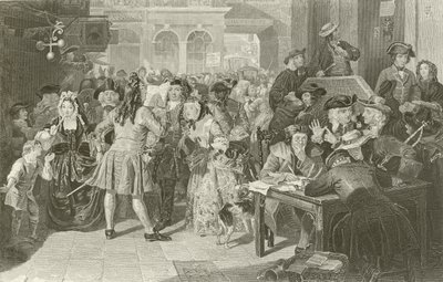 The South Sea Bubble, Londýn od Edgar Melville after Ward