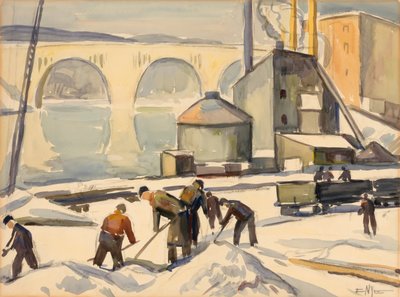 Pracovník C.W.A. na Key Bridge od Edgar Nye