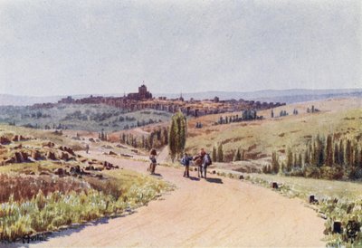 Severní Španělsko: Avila, od severozápadu (barevně lito) od Edgar T. A. Wigram