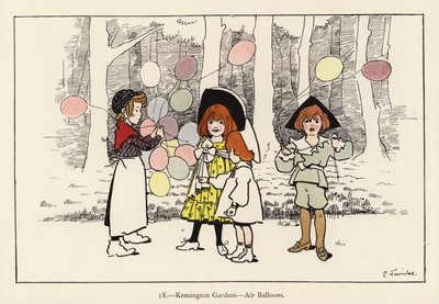 Kensingtonské zahrady, vzduchové balóny od Edith Farmiloe