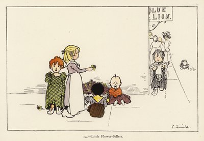 Prodavači malých květin (barevné lito) od Edith Farmiloe