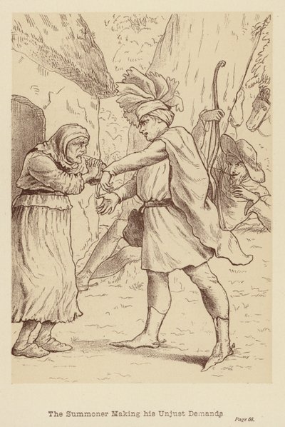 Vyvolávač vznáší své nespravedlivé požadavky (litografie) od Edith Scannell