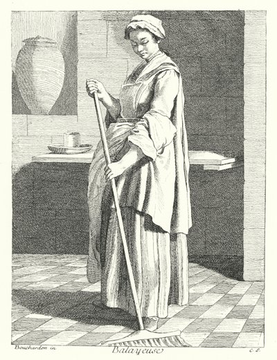 Sweeper (rytina) od Edmé (after) Bouchardon