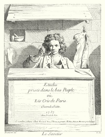 Švec (rytina) od Edmé (after) Bouchardon