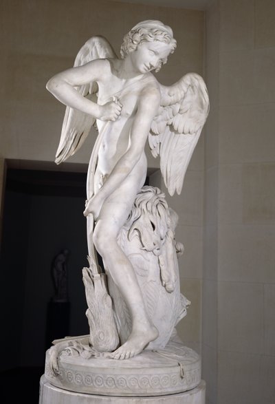 Cupid Carving his Luk z Herkulova klubu, 1747-50 (mramor) (viz také 234450) od Edmé Bouchardon