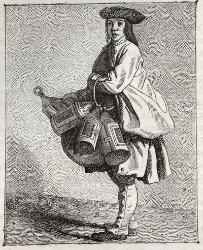 Obchodník s lucernami - Pepetit metier de Paris (Studie provedené v nižších lidech neboli Cris of Paris) - rytina Edma Bouchardona (1698-1762) od Edmé Bouchardon