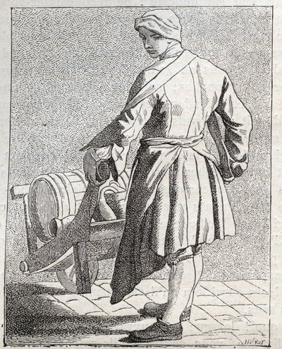 Obchodník s octem - Pepetit metier de Paris (Studie provedené v Nižších lidech neboli Cris of Paris) - rytina Edma Bouchardona (1698-1762) od Edmé Bouchardon