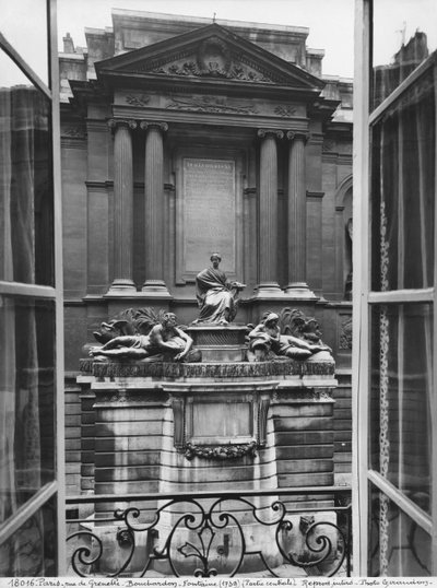 Pohled na Fontánu čtyř ročních období, centrální část, rue de Grenelle, 1739-46 (detail) (viz také 346094, 346095, 346096, 346097) od Edmé Bouchardon