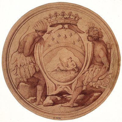 Entwurf für eine Medaille für die Compagnie des Indes od Edmé Bouchardon