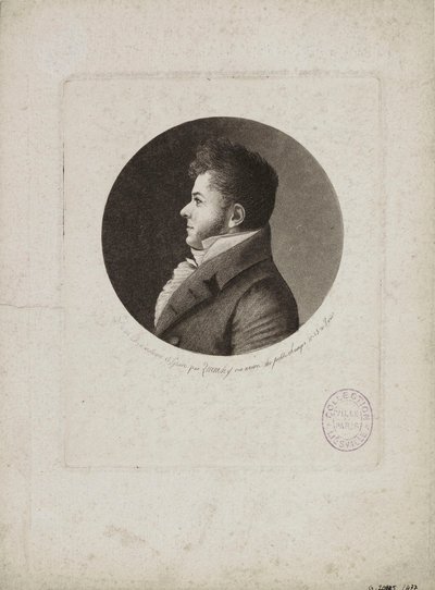 Portrét Marie-Henri Beyle, dit Stendhal 1783-1842. od Edme Quenedey
