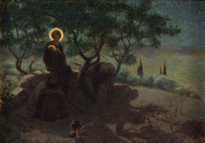 Let do Egypta, asi 1915 (olej na plátně) od Edmond (1861 1943) Tapissier