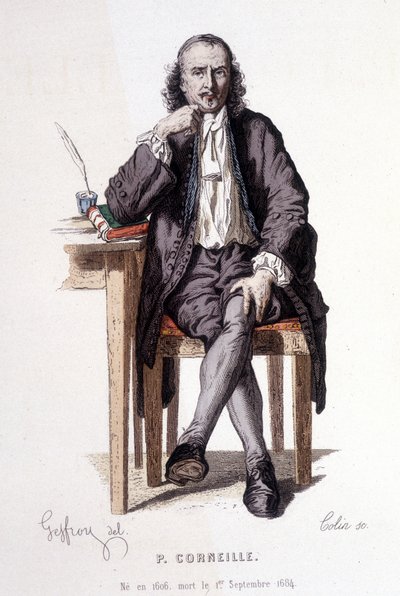 Pierre Corneille (1606/1684) vykostěný Geoffroyem. od Edmond Aime Florentin Geffroy