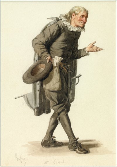 Portrét pana Loyala, asi 1870 (akvarel) od Edmond Aime Florentin Geffroy