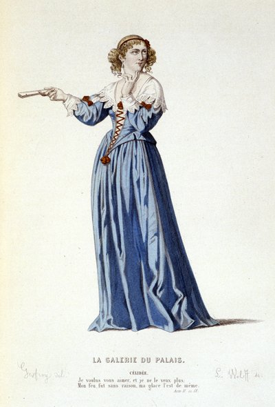 Postava Celidee v komedii La galerie du palais ou l