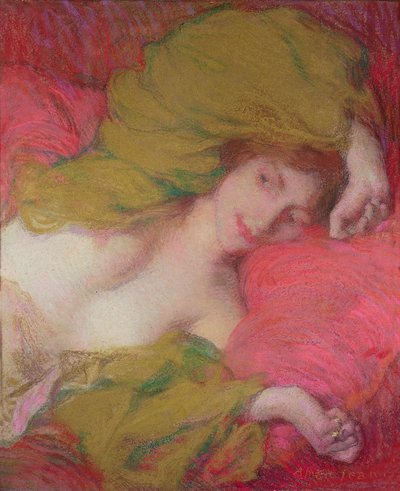 Farniente (pastel na papíře) od Edmond François Aman Jean