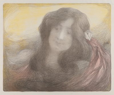 Dívka s dlouhými vlasy, c. 1898. od Edmond François Aman Jean