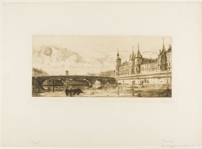 Pont au Change, Paříž od Edmond Gosselin
