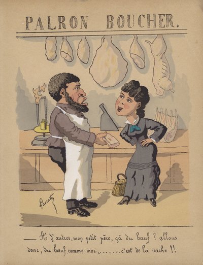 V řeznictví (barva lito) od Edmond Lavrate