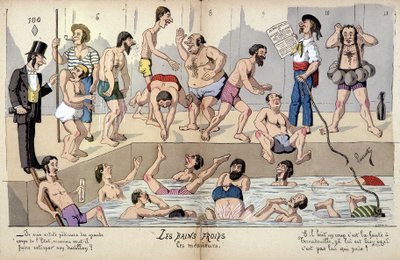 Kreslený film o francouzské společnosti od Lavrate: veřejné lázně od Edmond Lavrate