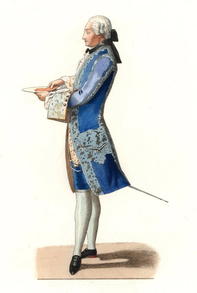 Charles Rosalie de Rohan Chabot (1740-1813), hrabě z Jarnacu, podle obrazu z roku 1777 od Oliviera - Litografie z ilustrace Edmonda Lechevallier-Chevignarda (1825-1902), z „Costumes historiques des 16e od Edmond Lechevallier Chevignard